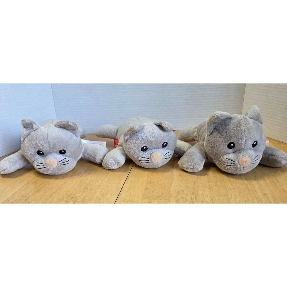 Melissa and Doug Lot of 3 Plush Kitty Cat Kitten Stuffed Animal Floppy Toy  9 in